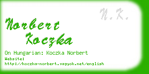 norbert koczka business card